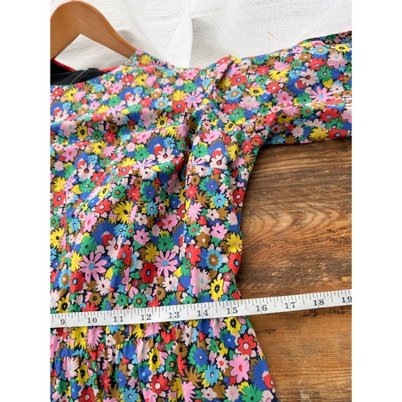 A7 Boden‎ Floral Midi Dress Long Sleeve Tiered Skirt UK14R US10R - Picture 6 of 9